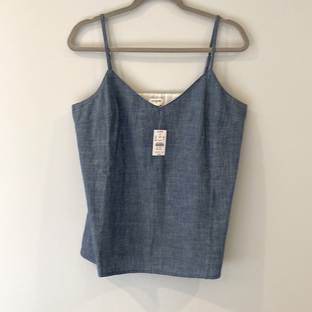 NWT J Crew chambray tank size 8